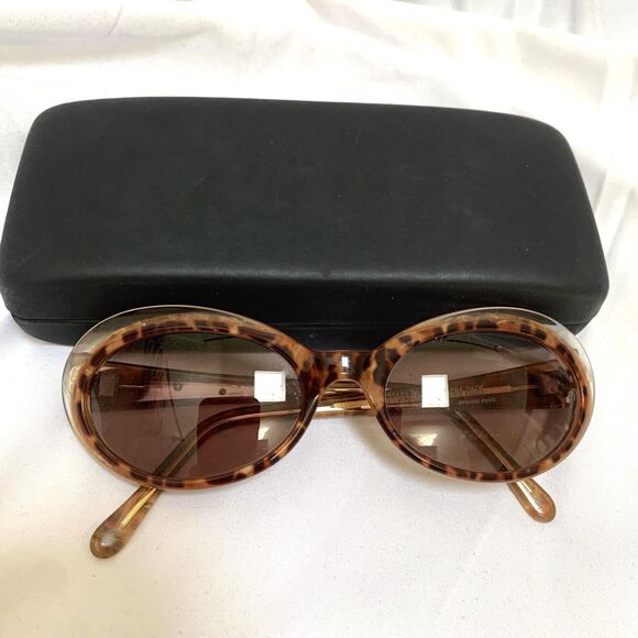 EMMANUELLE KHANH Rare Tortoise Shell Oval Vintage Sunglasses PRIVATE EYES EK158 - Picture 3 of 12